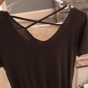 Army green t-shirt dress